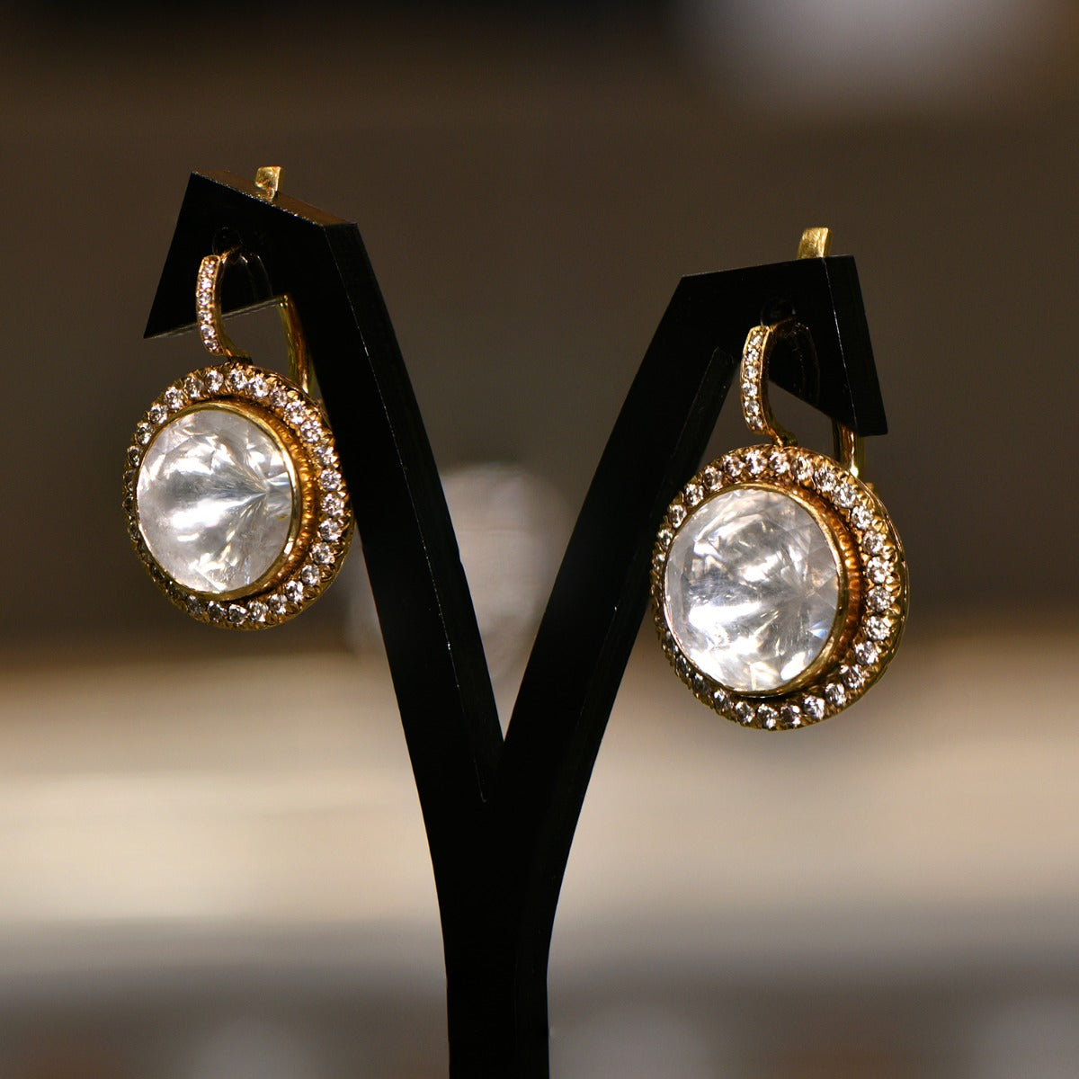 Full Moon Polki Earrings