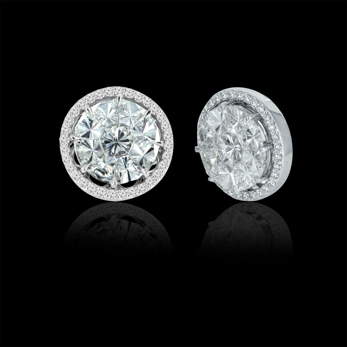 Sequenced Rounded Diamond Necklace Set