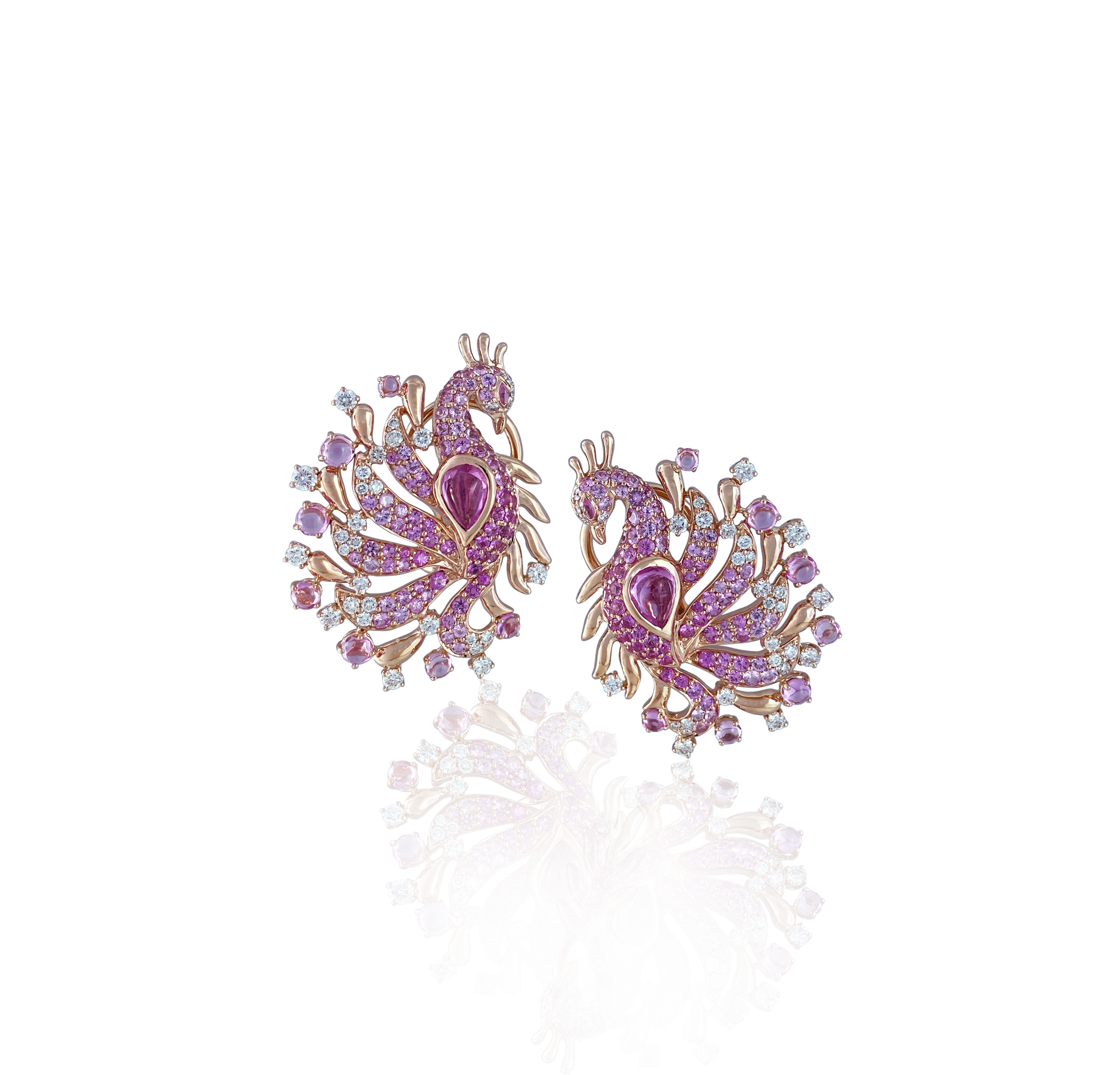 Poise Peacock Diamond Earrings