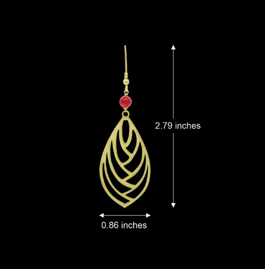 Striped Drop Earrings