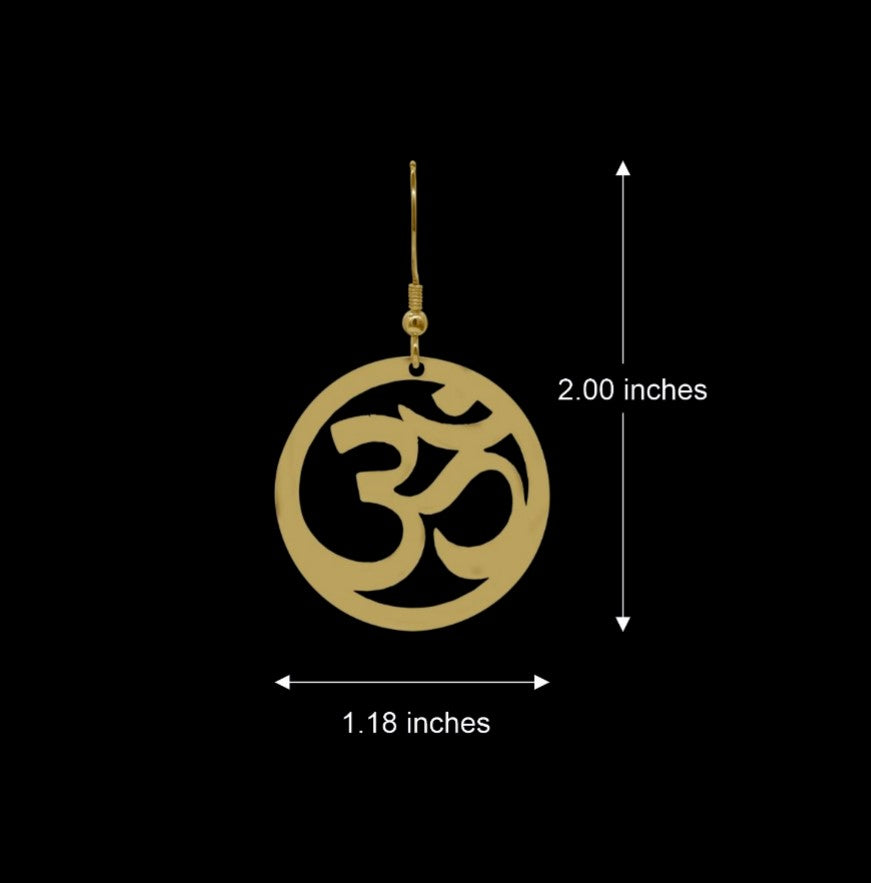 Spiritual Om Drop Earrings