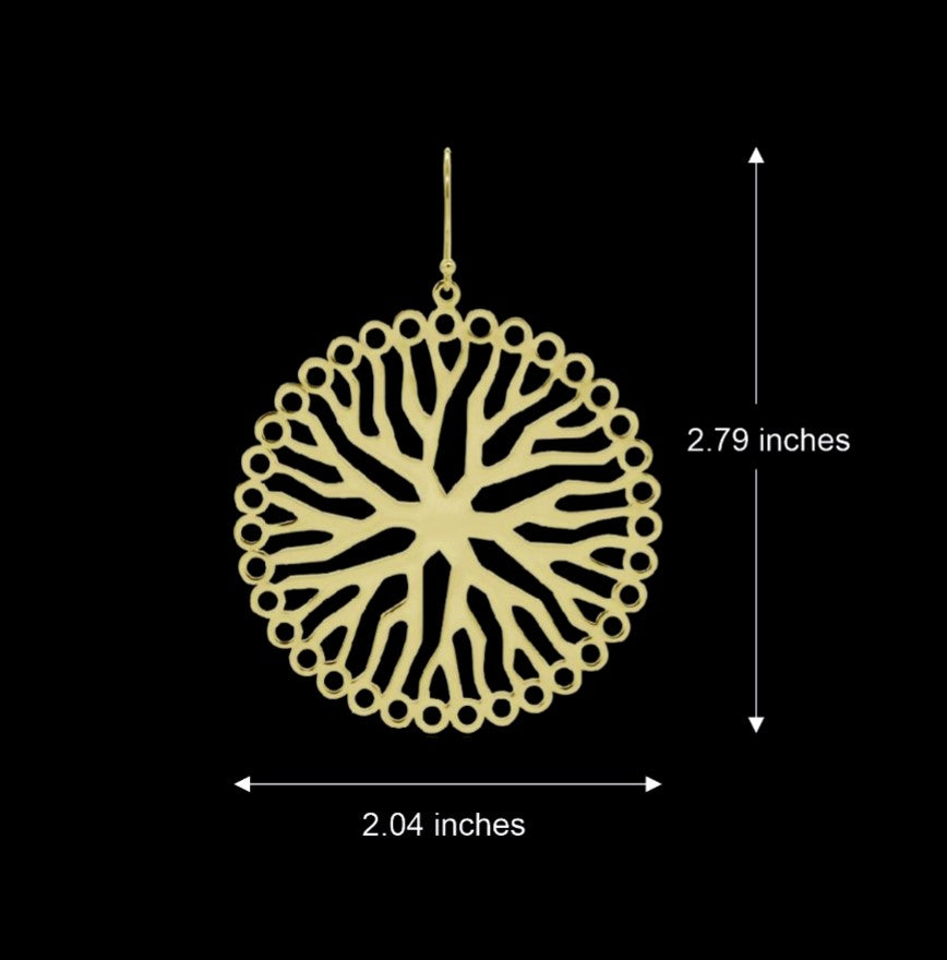 Round Isra Drop Earrings