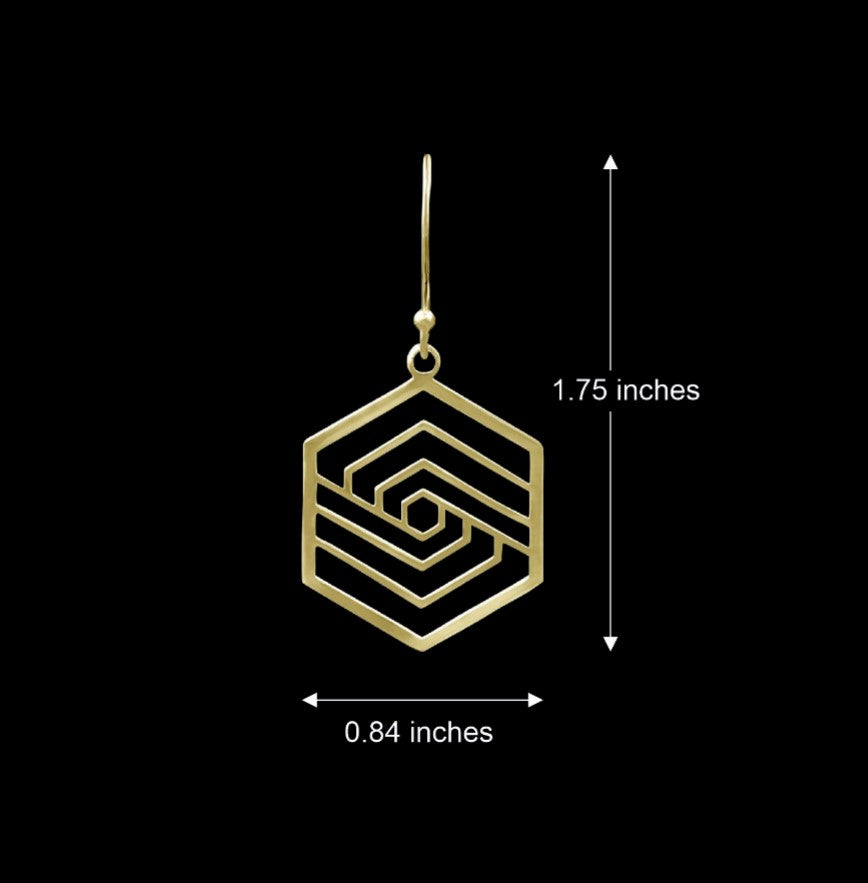 Hexagon Contemporary Earrings
