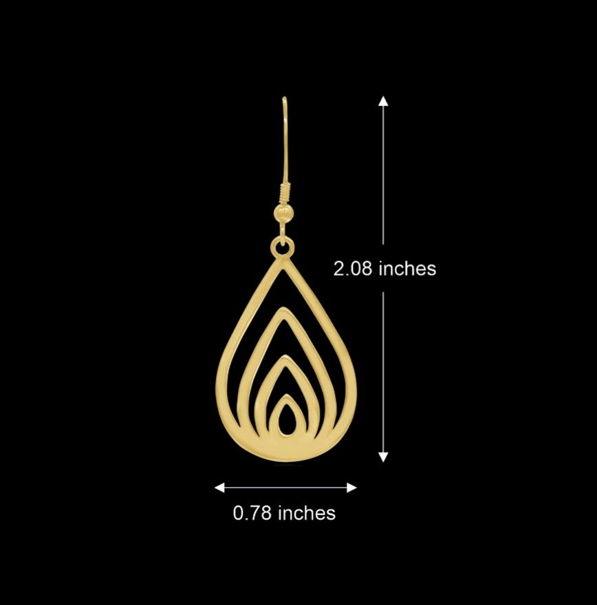 Gold Crush Drop Earrings