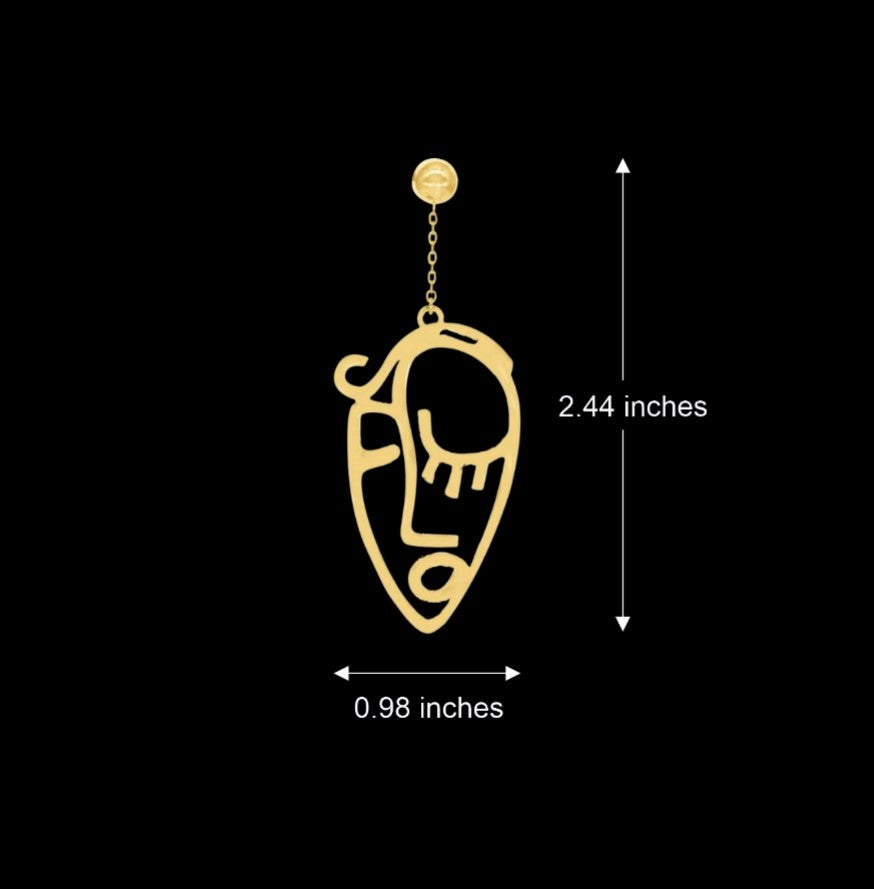 Picasso Abstract Face Drop Earrings