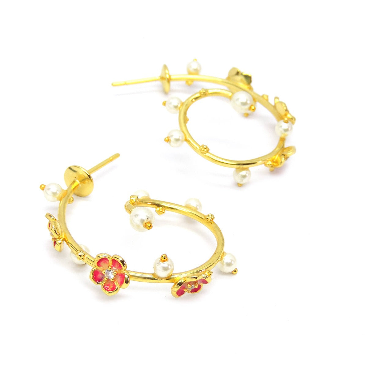 Daisy Hoop Earrings