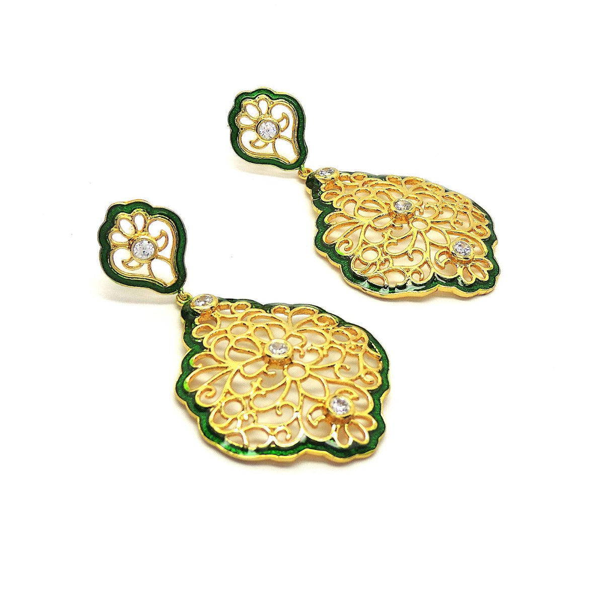 Mughal Jaali Drop Earrings
