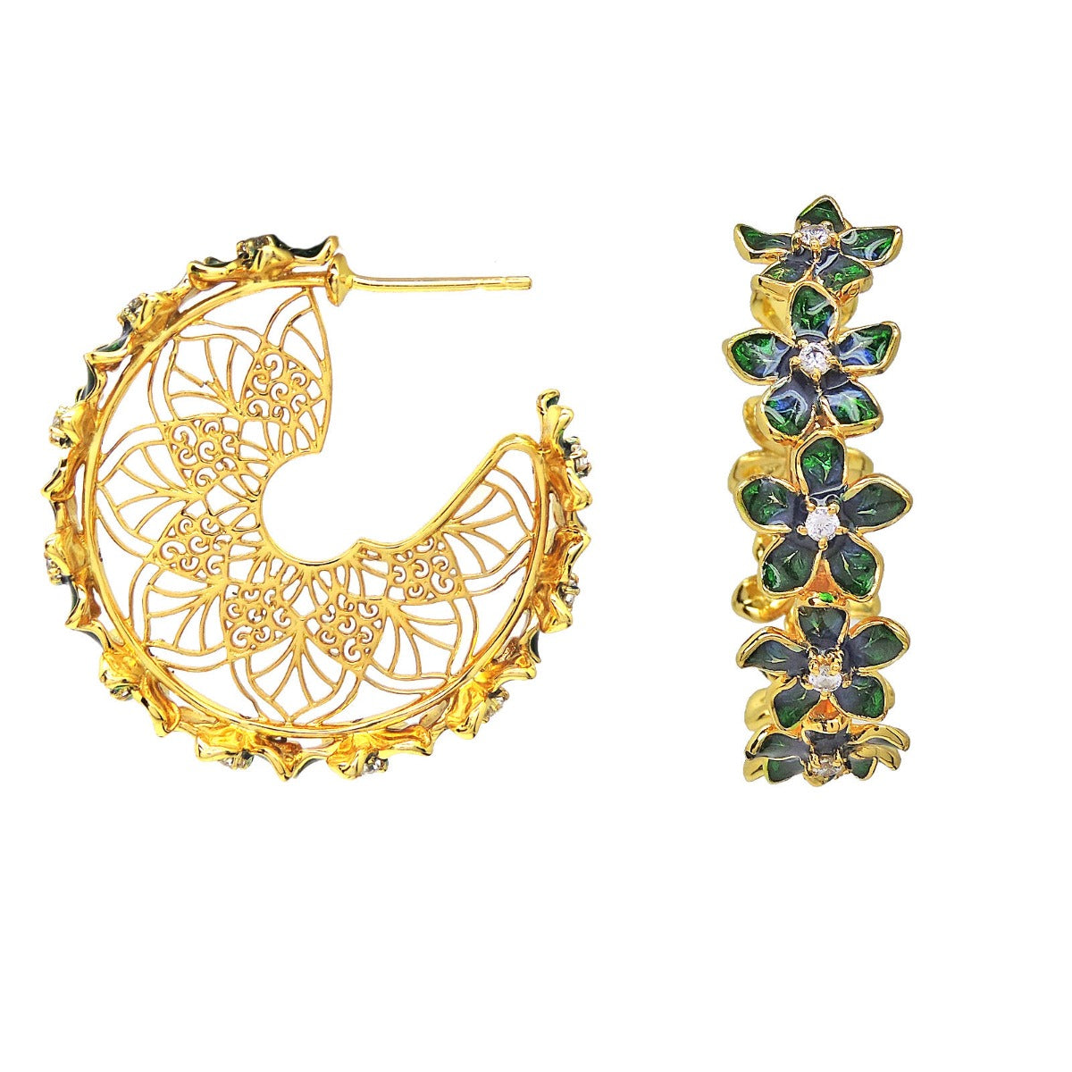 Dark Fantasy Hoop Earrings
