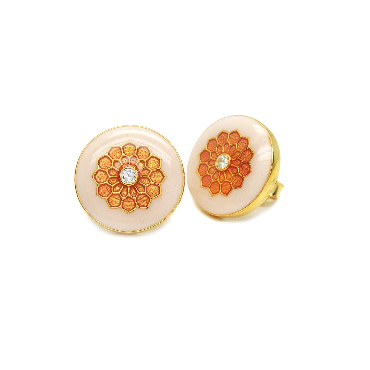 Royal Enamel Stud Earrings