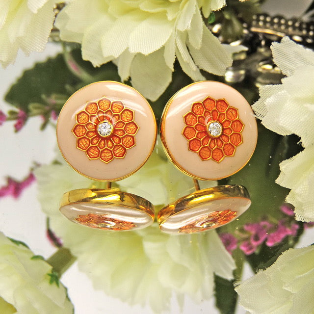Royal Enamel Stud Earrings
