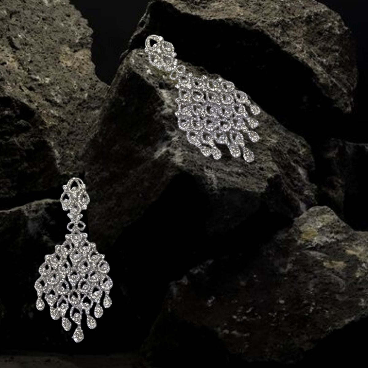 Flair Peacock Diamond Earrings