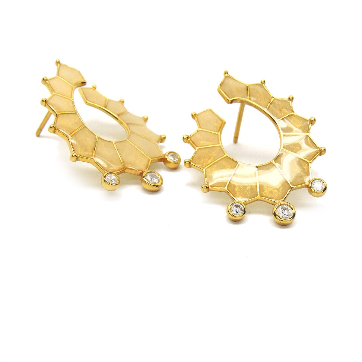 Cleopatra Enamel Drop Earrings