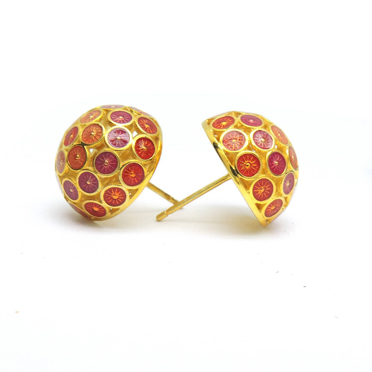 Triumph Enamel Stud Earrings