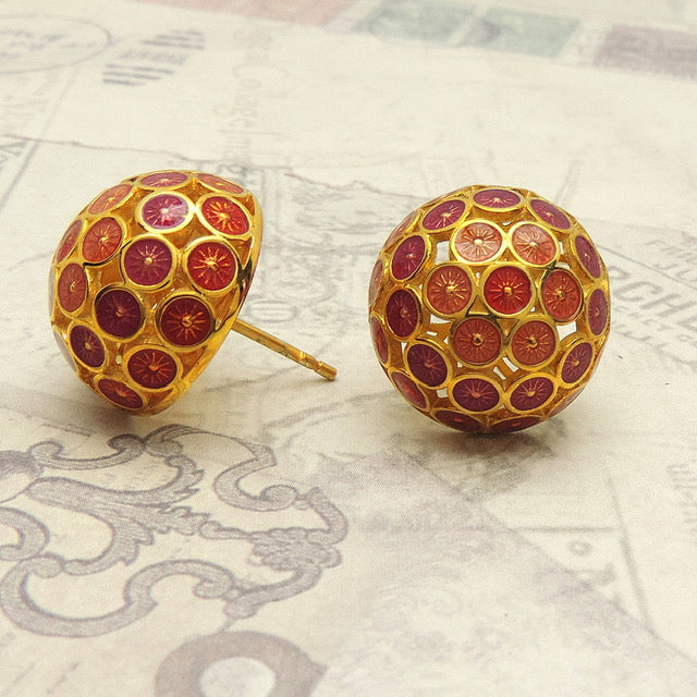 Triumph Enamel Stud Earrings