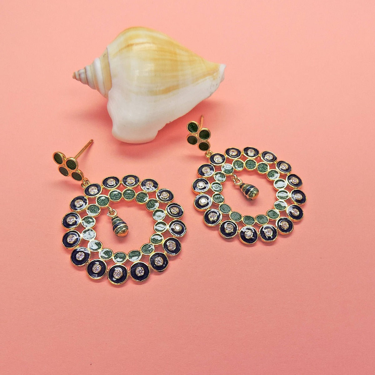 Celinda Enamel Drop Earrings
