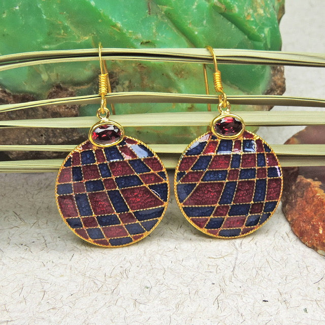 Ruhi Enamel Drop Earrings