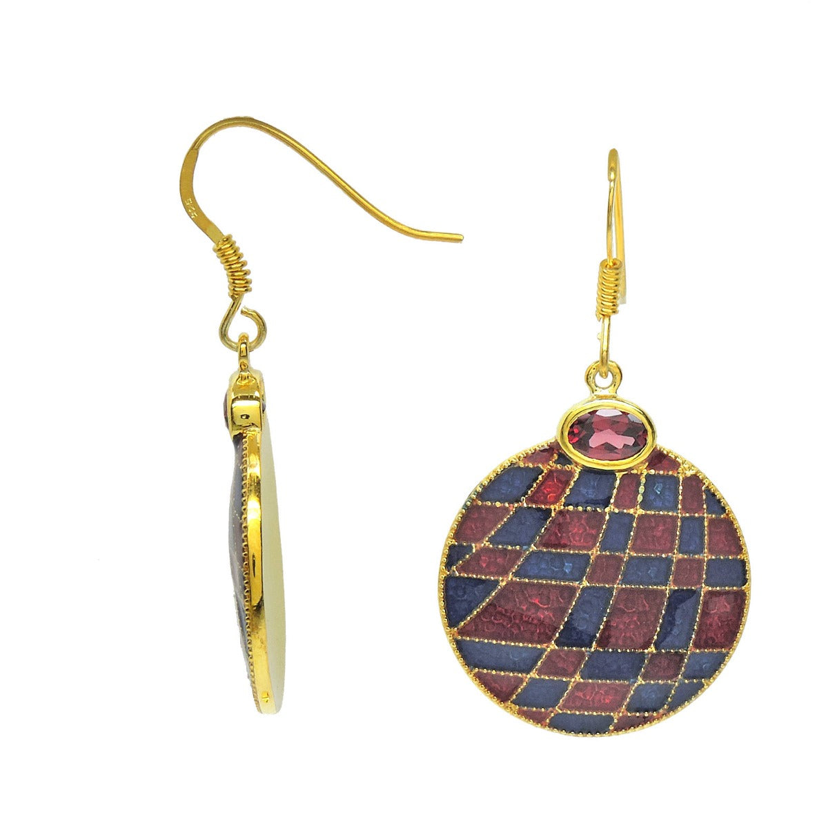 Ruhi Enamel Drop Earrings