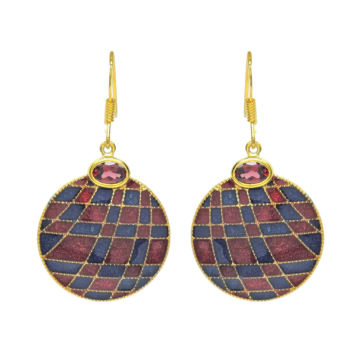 Ruhi Enamel Drop Earrings