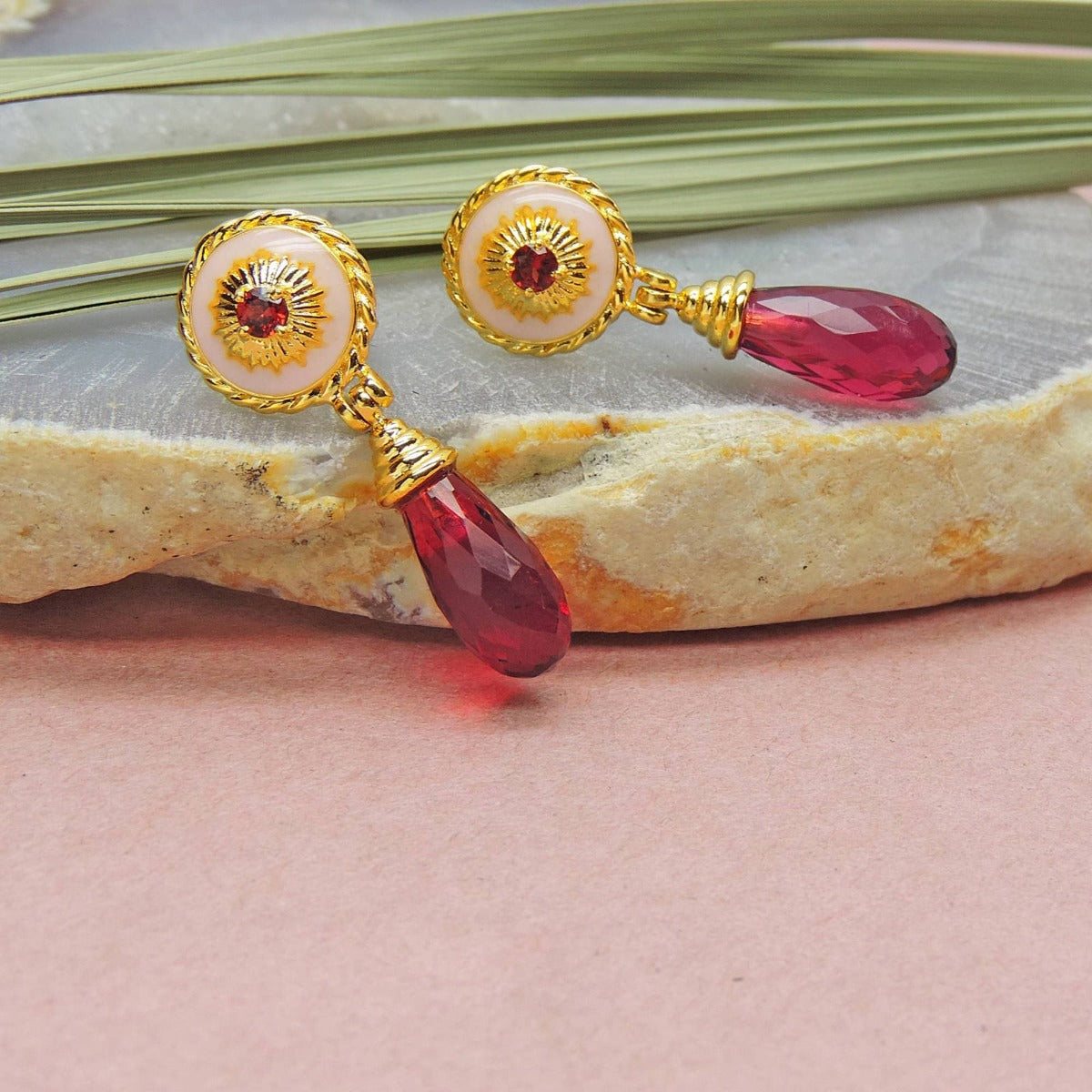 Arwa Enamel Drop Earrings