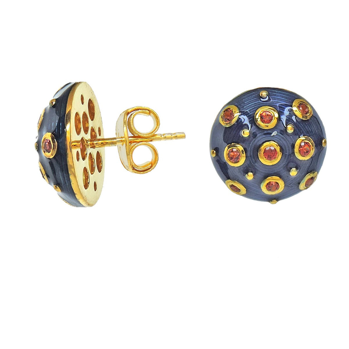 Classic Enamel Stud Earrings