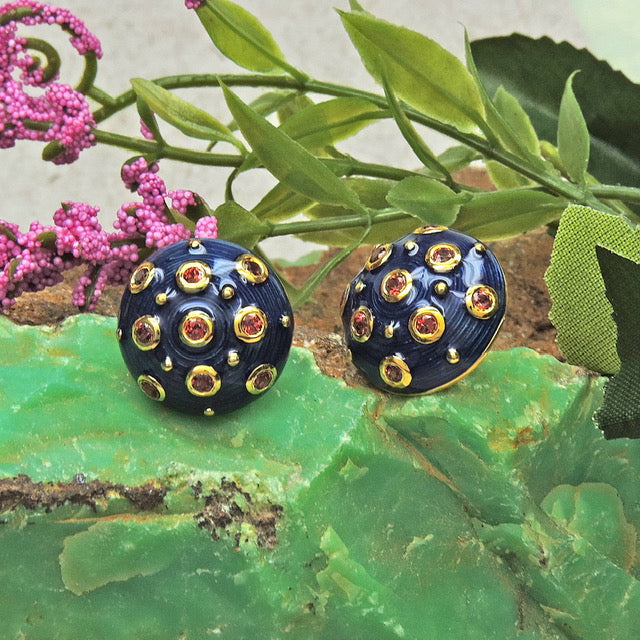 Classic Enamel Stud Earrings