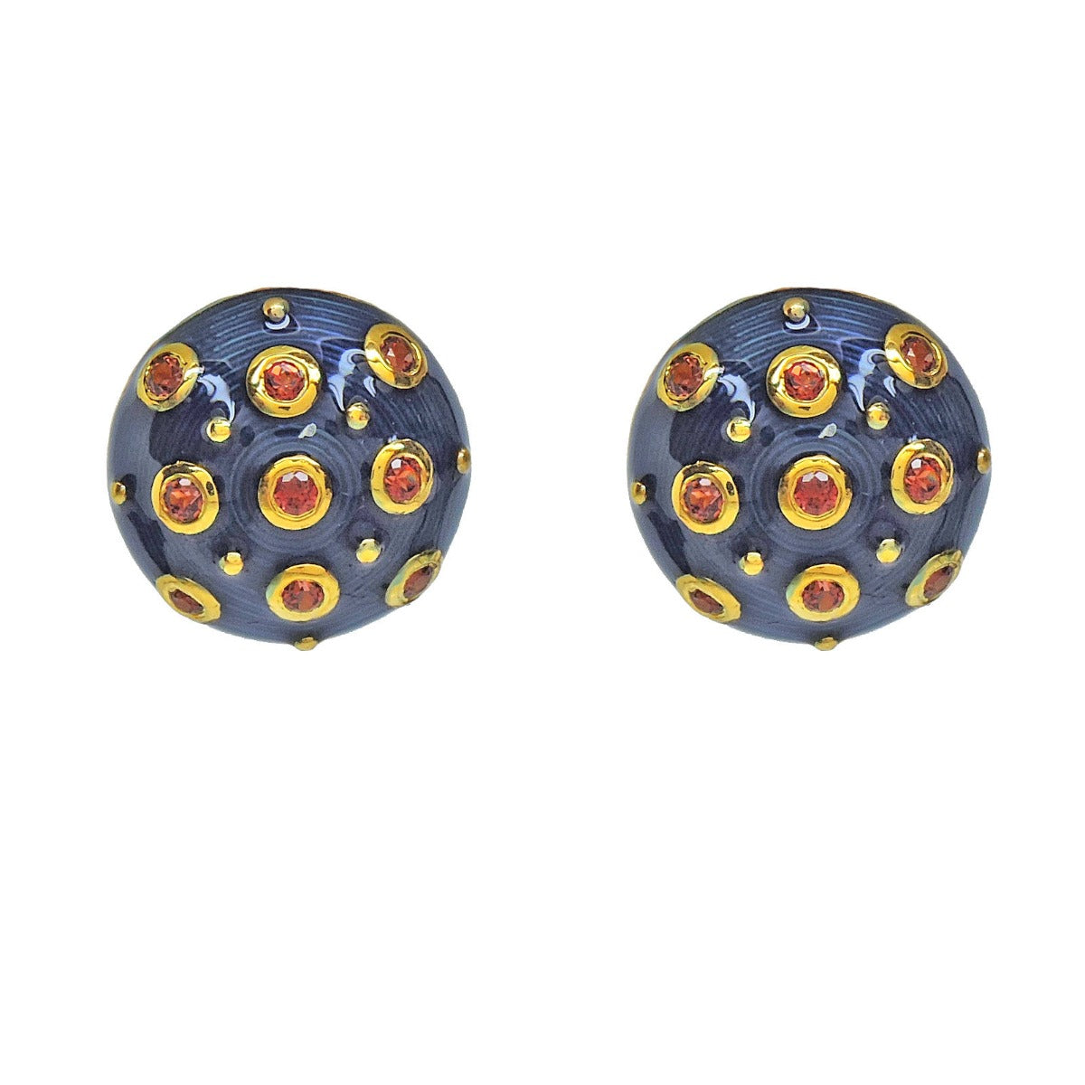 Classic Enamel Stud Earrings