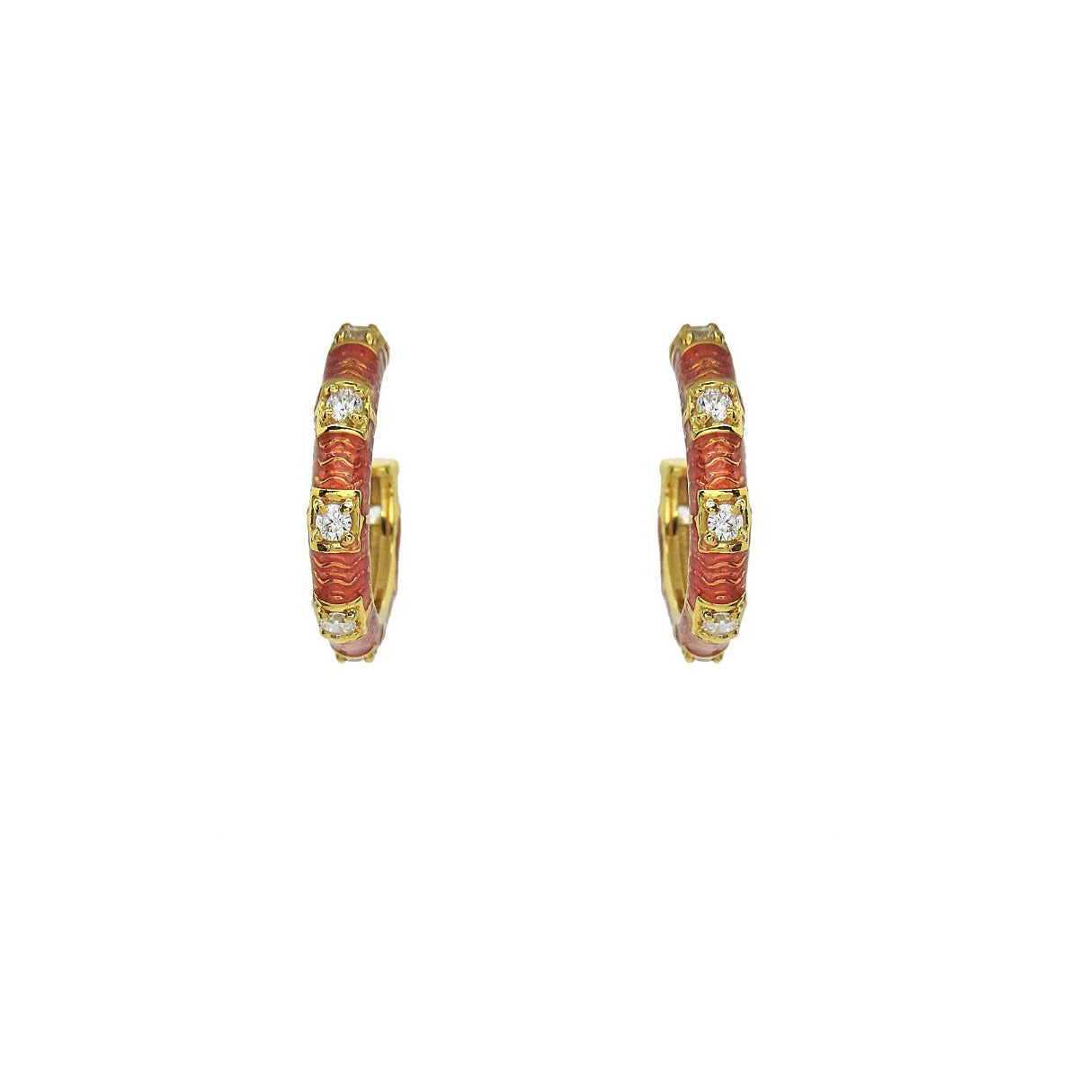 Scarlett Enamel Hoop Earrings