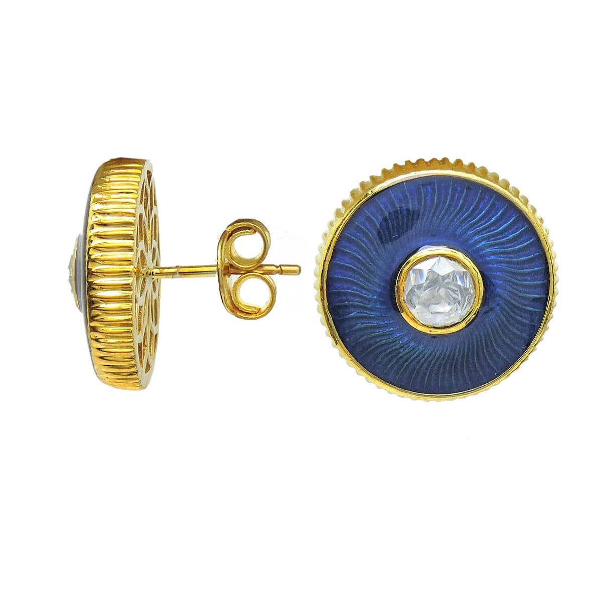 Glam Enamel Stud Earrings