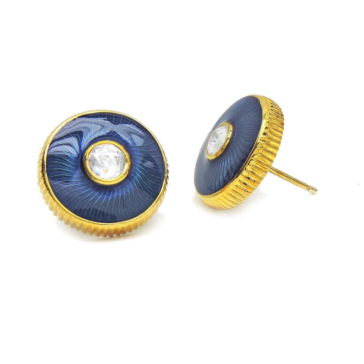 Glam Enamel Stud Earrings