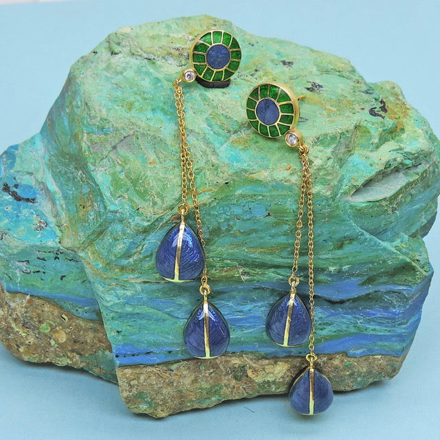 Elyse Enamel Drop Earrings