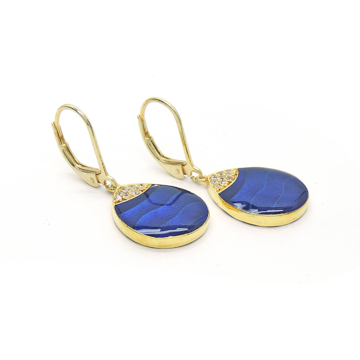 Dew Drop Enamel Earrings