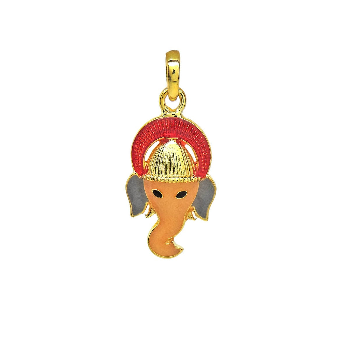 Auspicious Ganesha Enamel Pendant