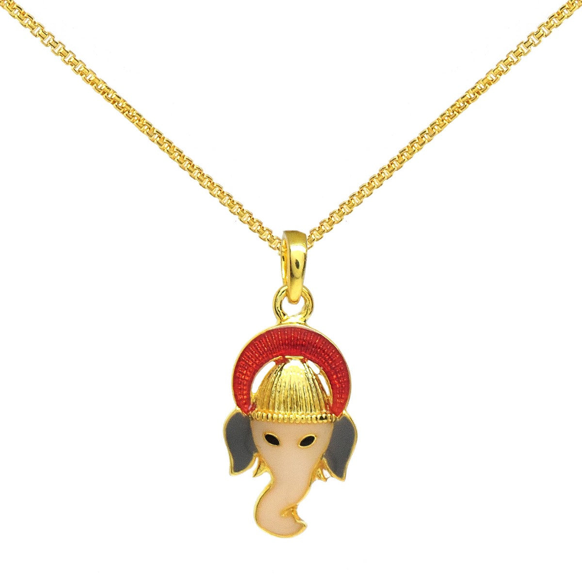 Deity Ganesha Enamel Pendant