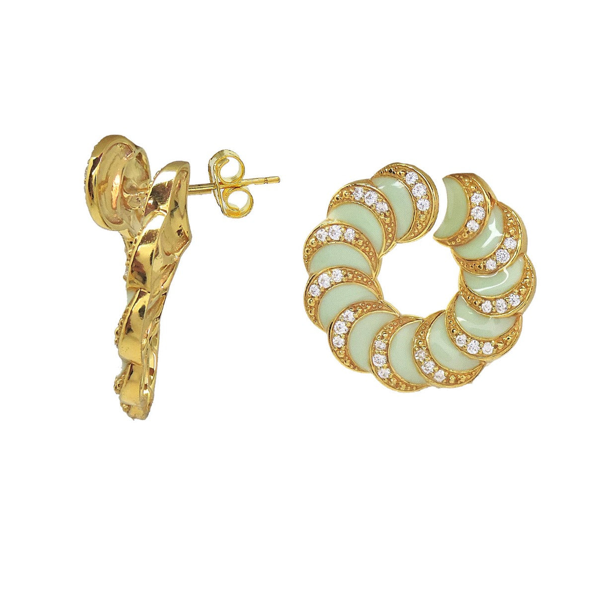 Florence Enamel Chandbali Earrings