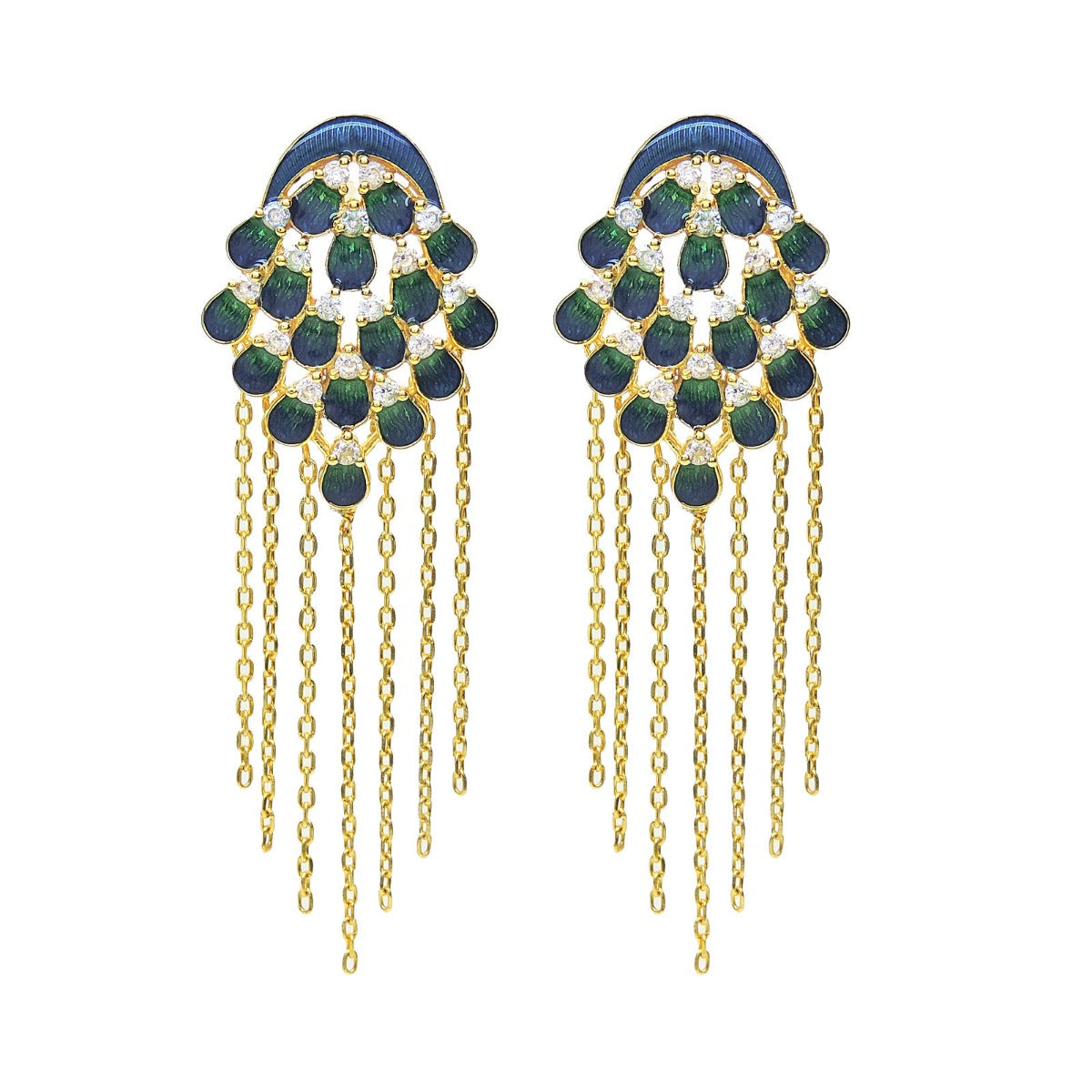 Waterfall Enamel Earrings