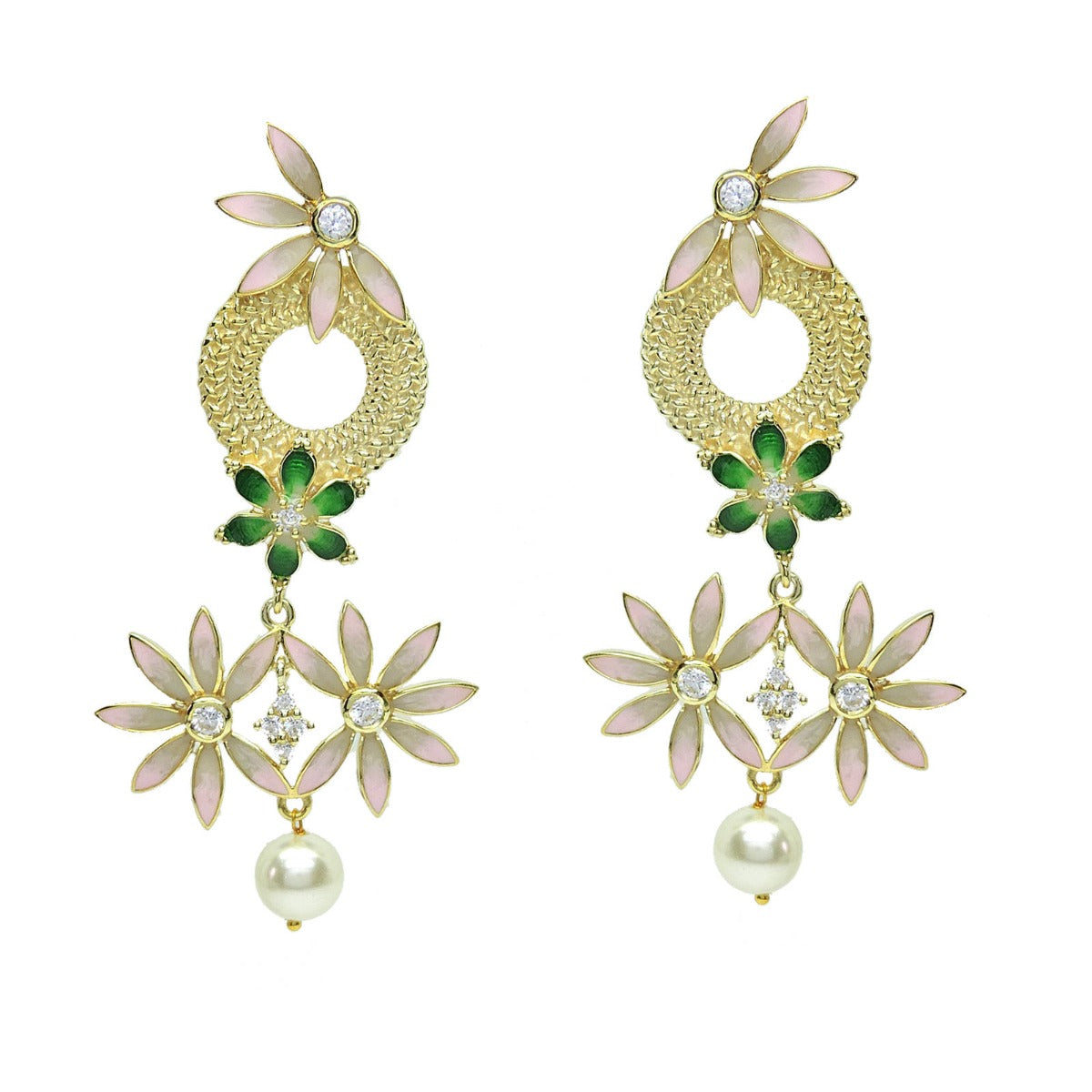 Ruhi Floret Enamel Earrings