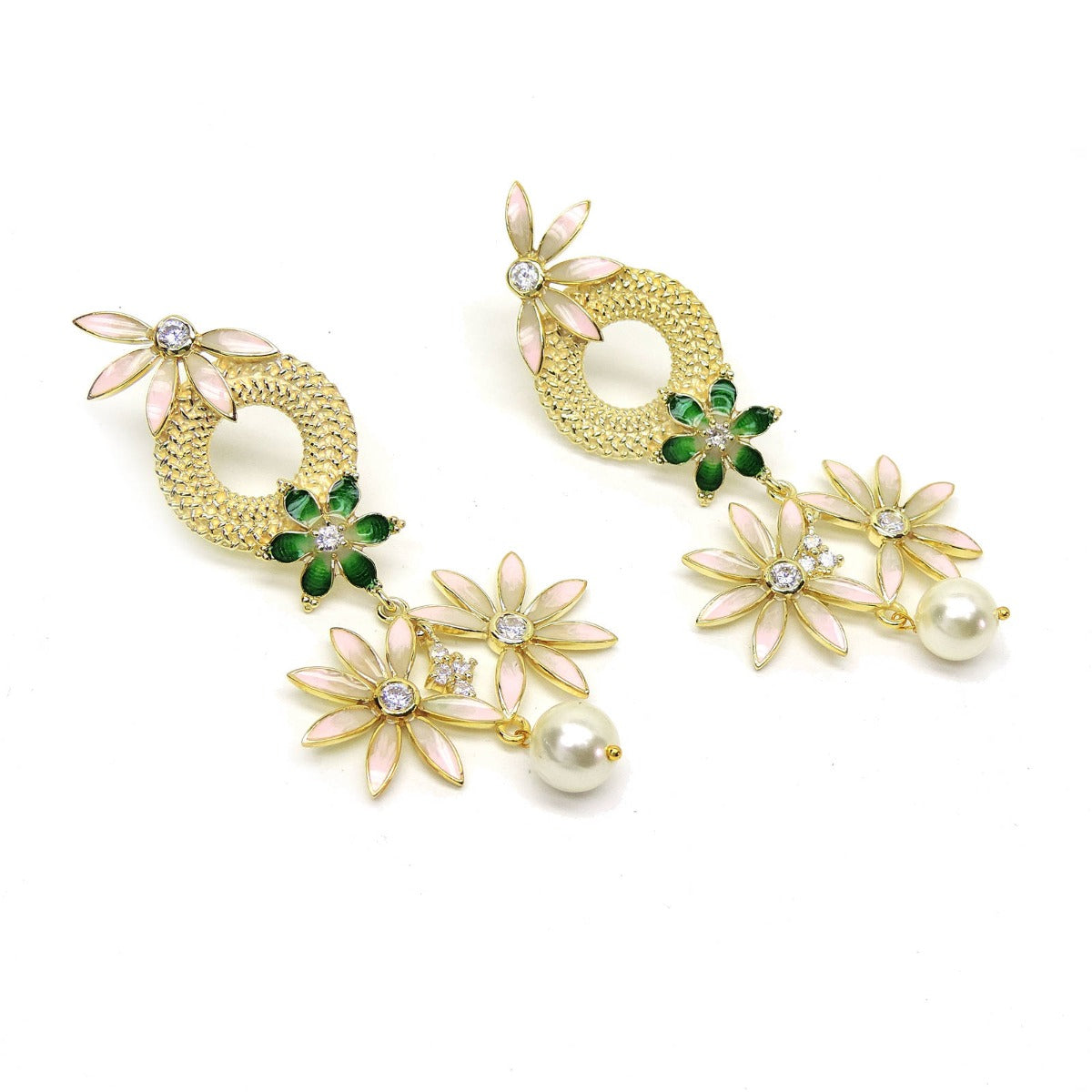 Ruhi Floret Enamel Earrings