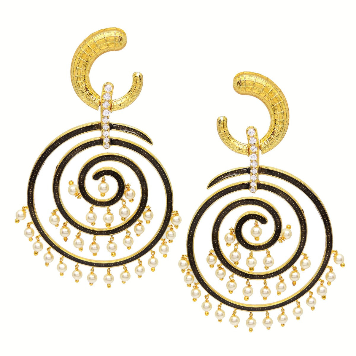 Roller Coaster Enamel Earrings