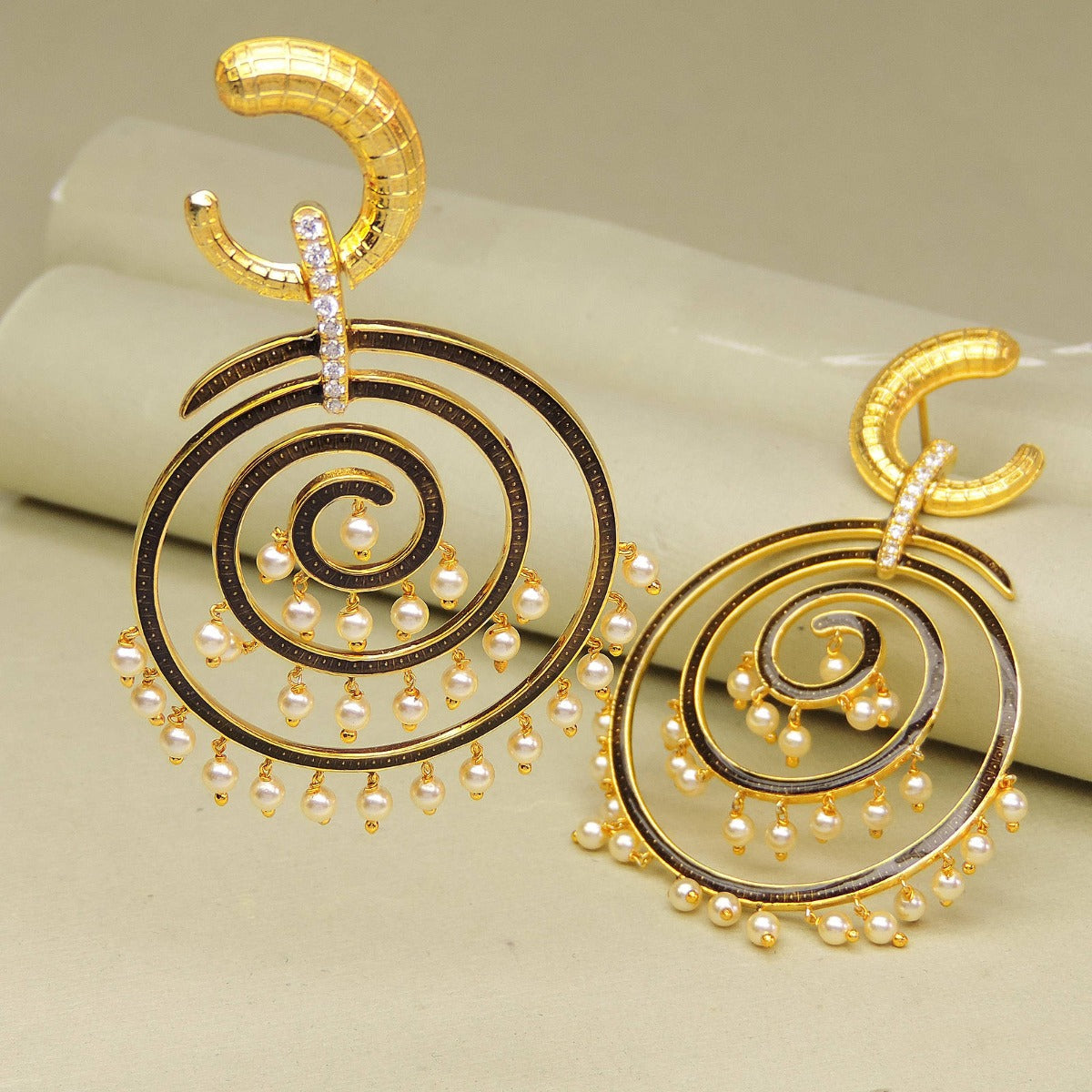 Roller Coaster Enamel Earrings