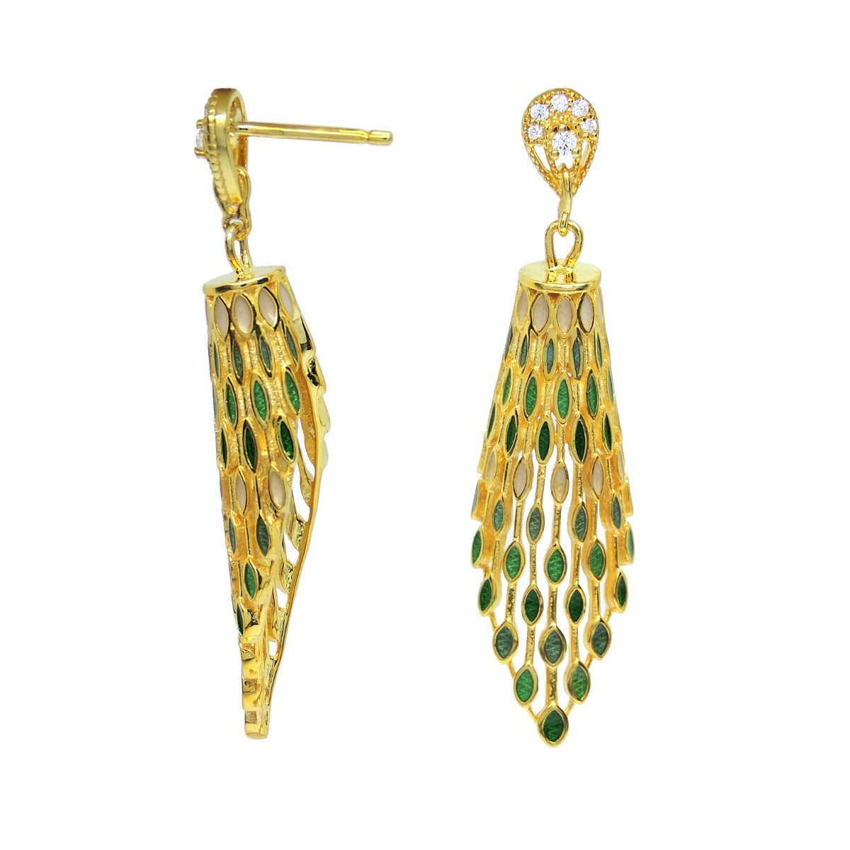 Royal Enamel Drop Earrings