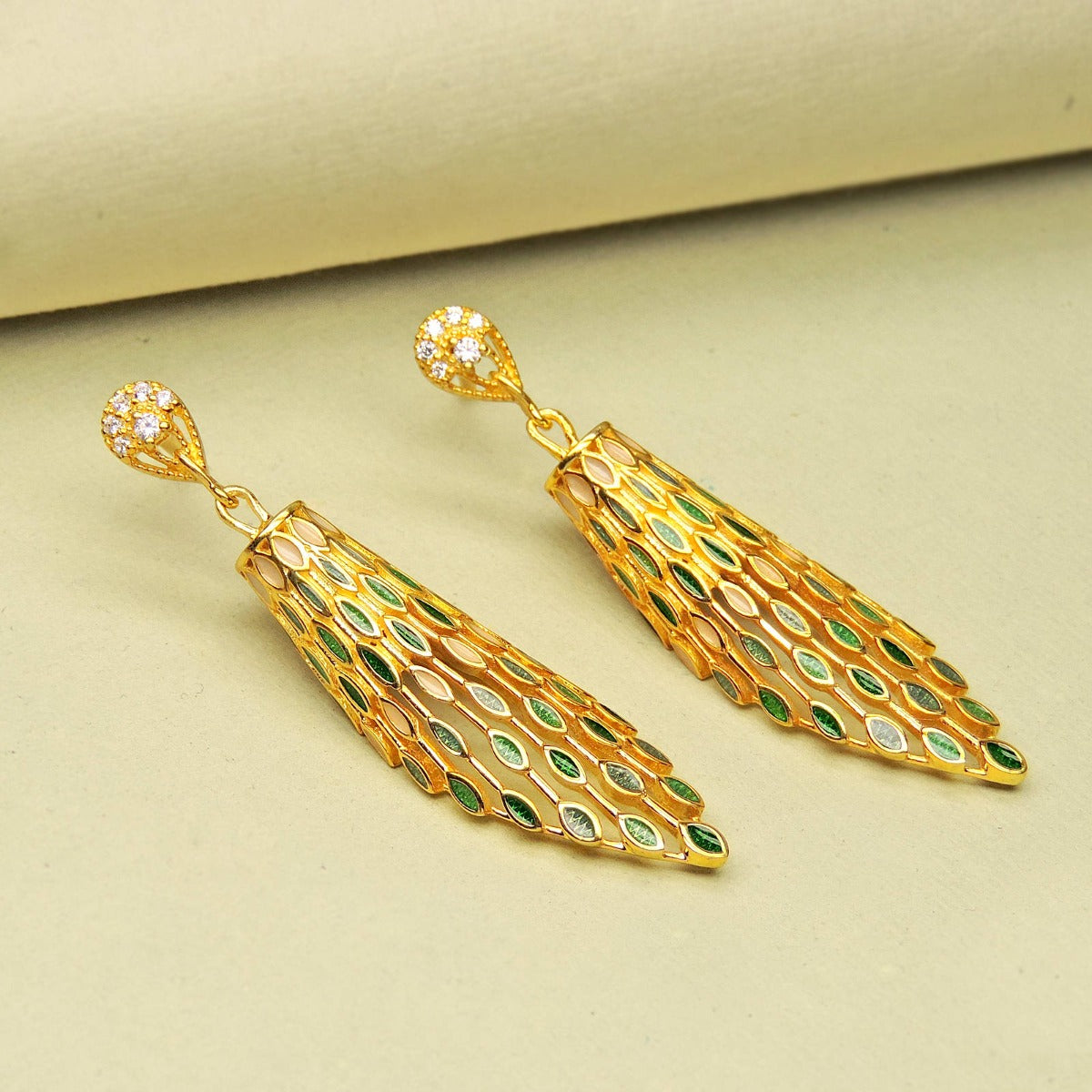 Royal Enamel Drop Earrings