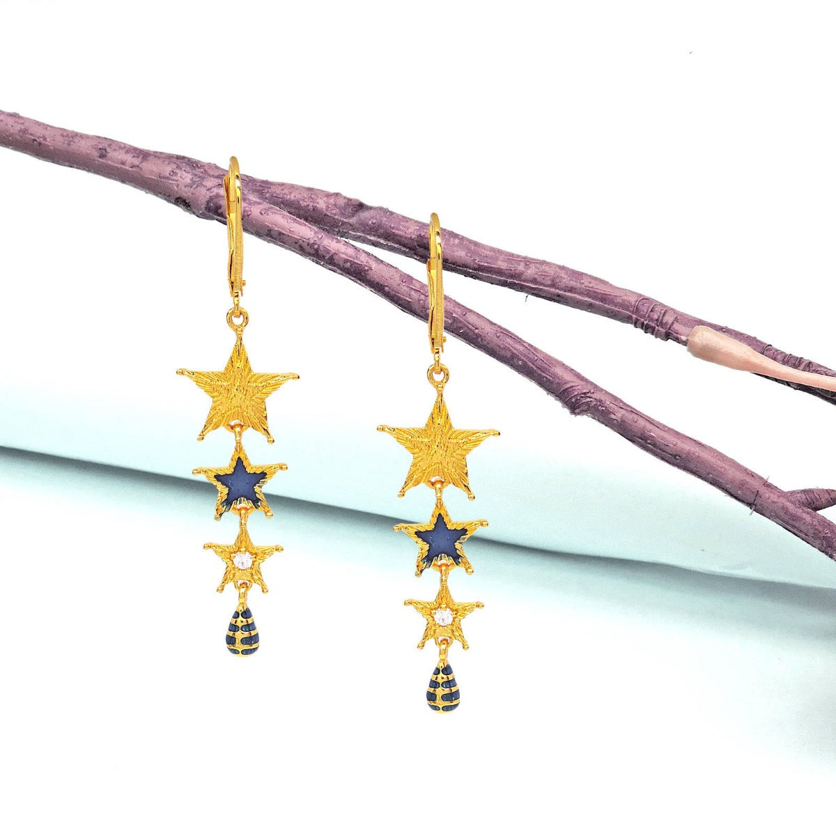 Little Star Enamel Drop Earrings