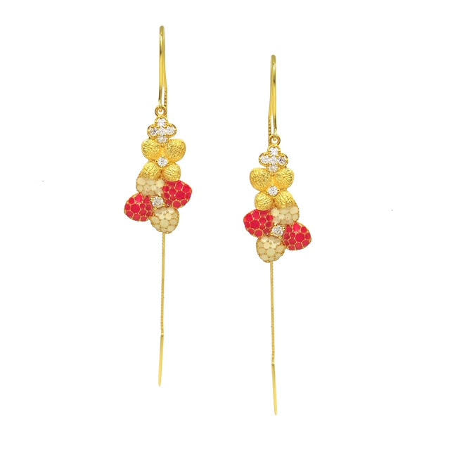 Rihanna Enamel Sui Dhaga Earrings