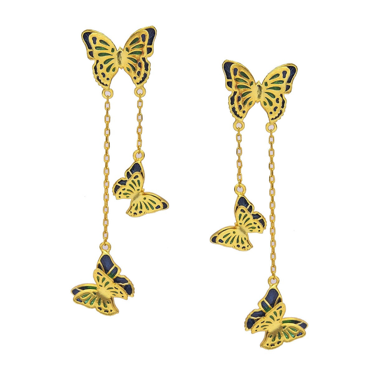Majestic Butterfly Drop Earrings