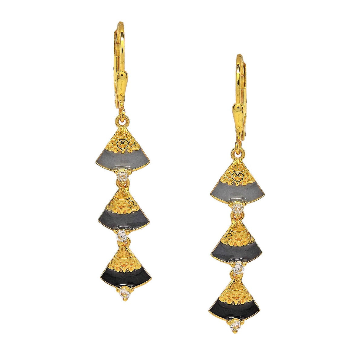 Sanya Enamel Drop Earrings