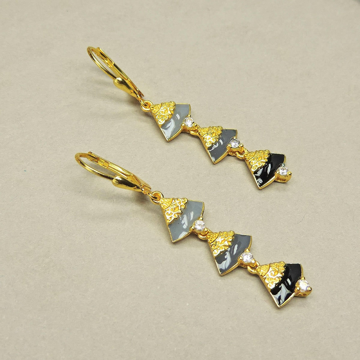 Sanya Enamel Drop Earrings