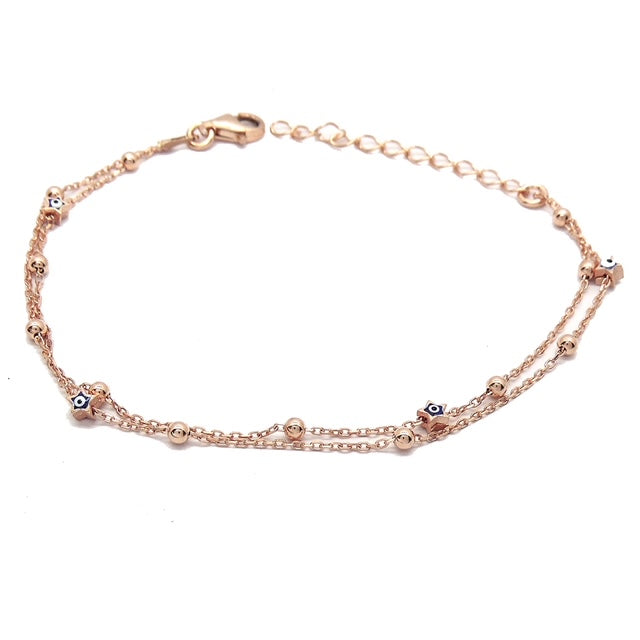 Starry Evil Eye Chain Bracelet