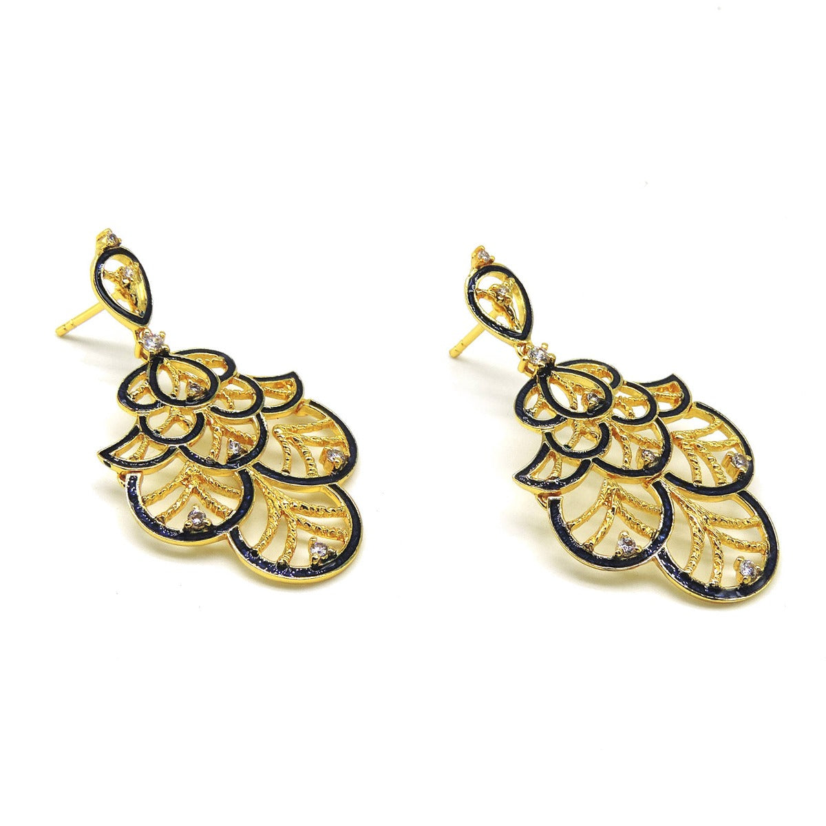 Curvy Petal Drop Earrings