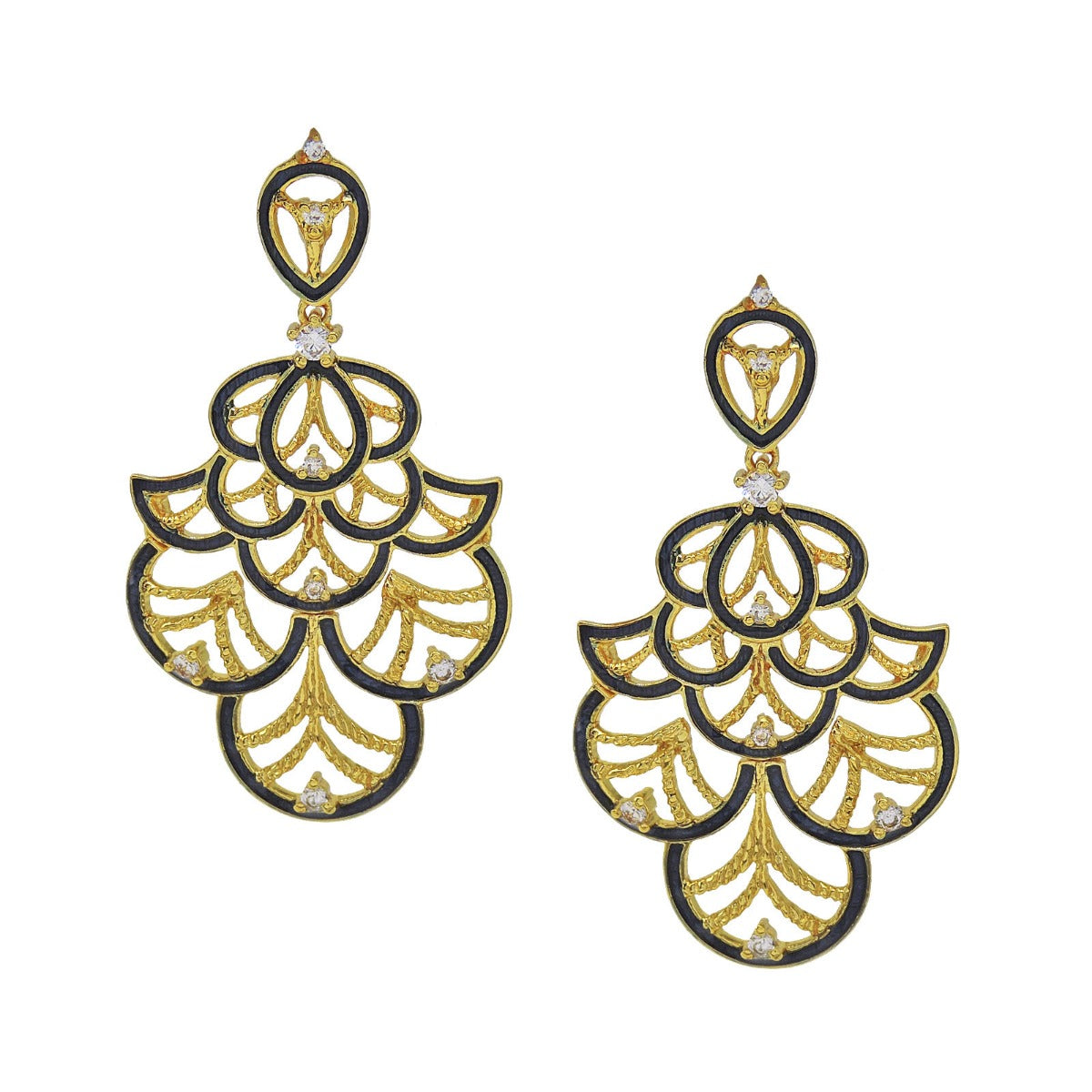 Curvy Petal Drop Earrings