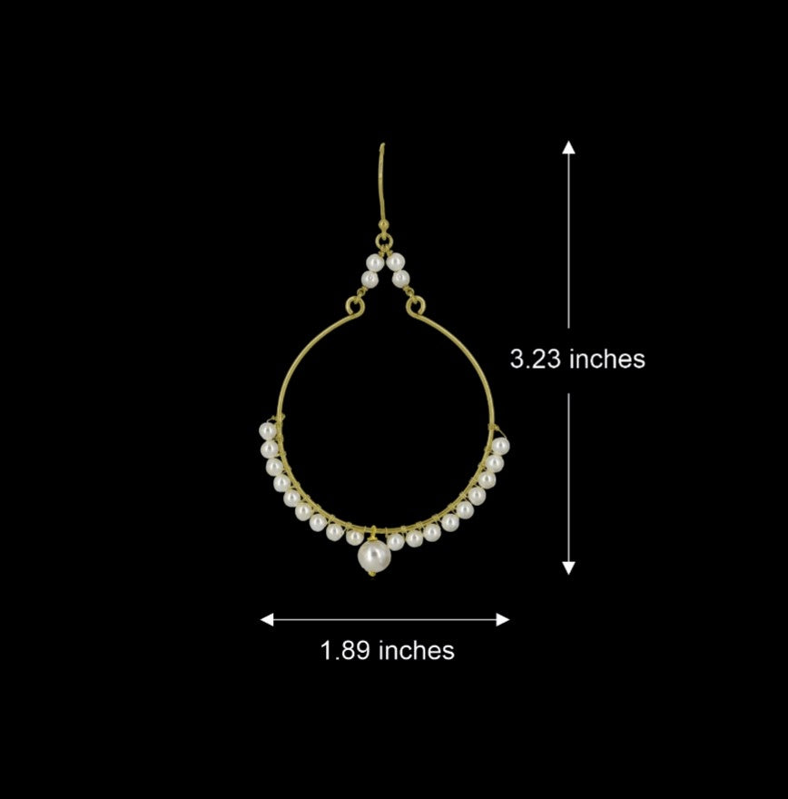Isha Chand Bali Pearl Drop Earrings